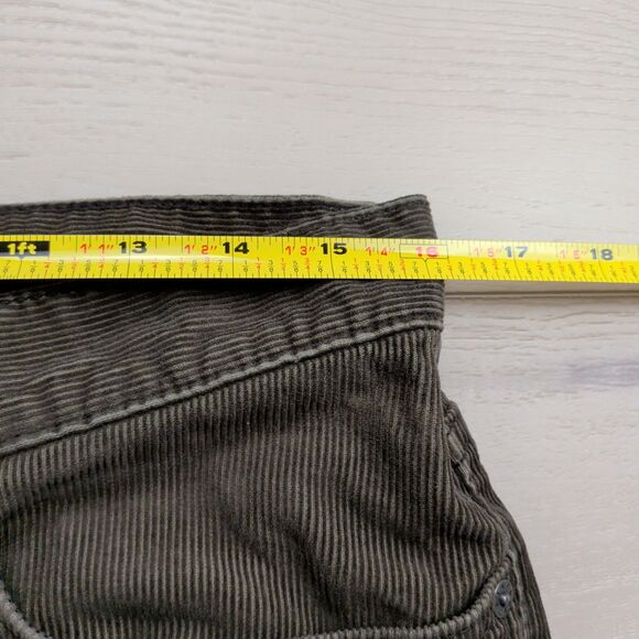 John Varvatos Bowery Corduroy Pants Mens 32x33 Button Fly Olive Green Brown EUC - Picture 6 of 11